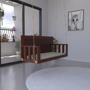 Southern Western Handmade Teak Wood Swing Patio Hammock Jhula Traditional Indian Style