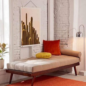 Impulse Handmade Teak Wood 3 Seater Diwan Sofa Bed Rectangular Multi-Purpose Sofa for Living Room & Bedroom