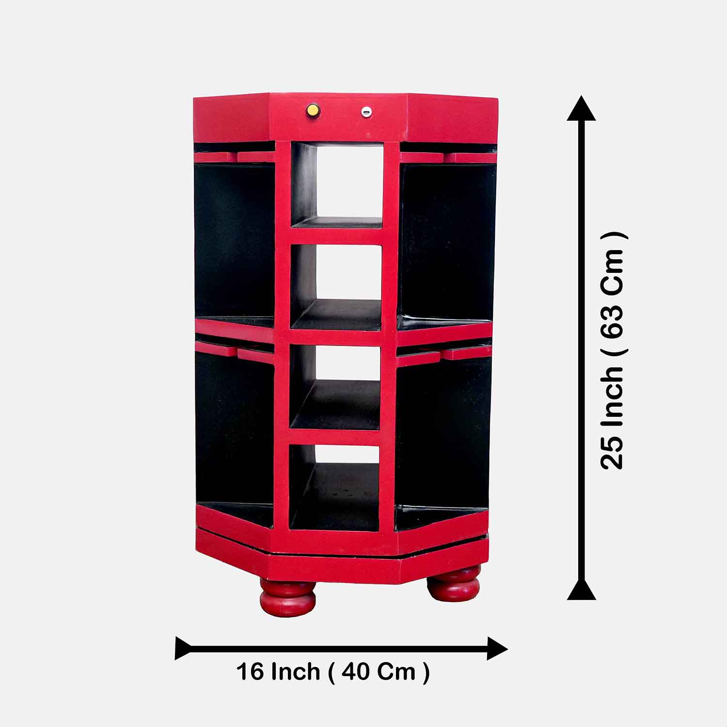 360 Rotation Mini Bar Cabinet Wine Racks Holder Storage Organizer Rack - Image 4