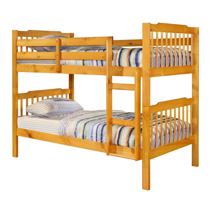 Siblings 2 Level Stylish Handmade Teak Wood Bunk Bed - Image 2