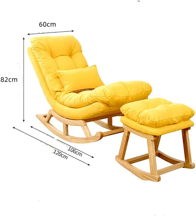 Handmade Superb Relaxing Comfortable Soft Fabric Teak Wood Recliner Chair with Ottoman - Image 3