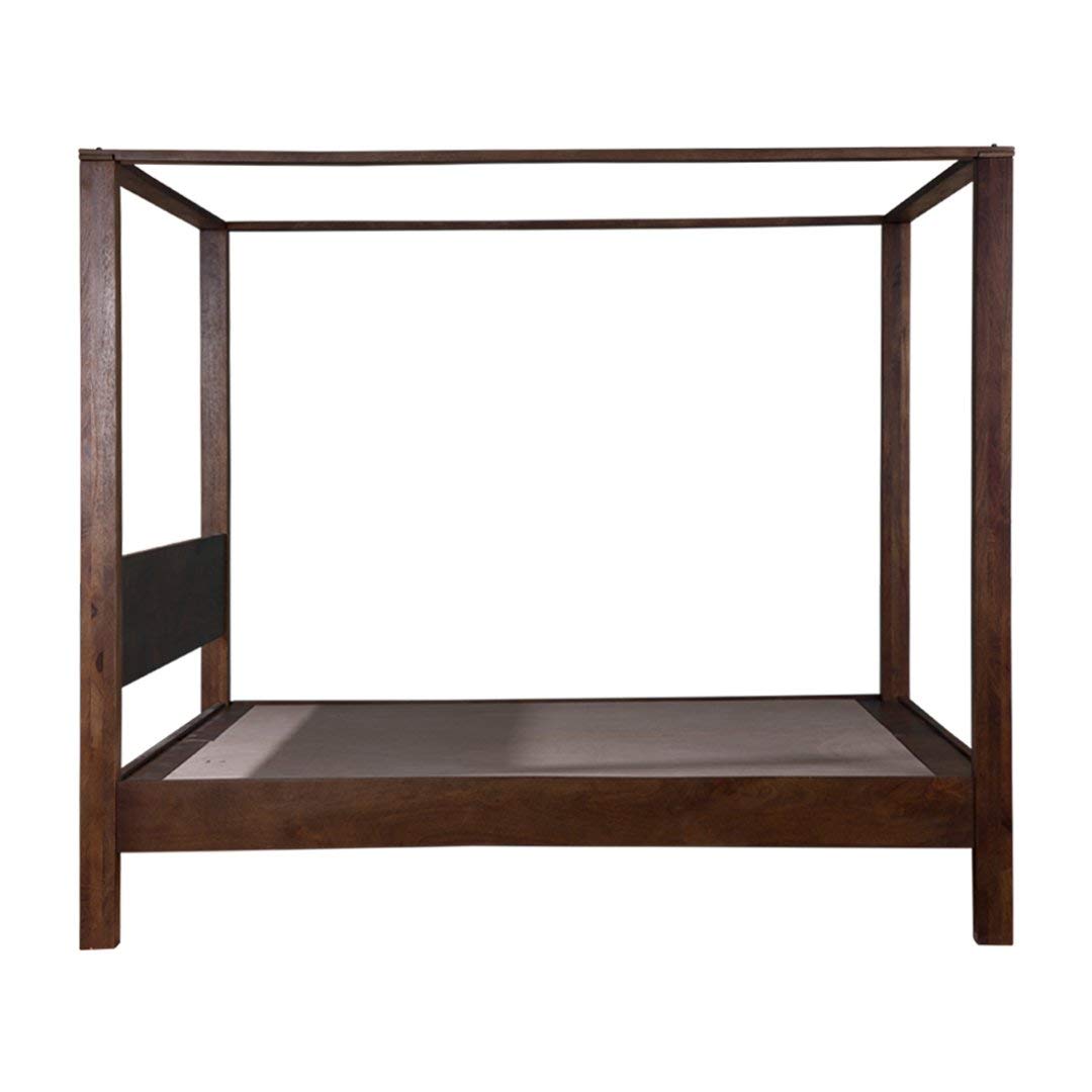 Placard Royal Handmade Teak Wood Poster Bed with ( Walnut Finish ) - Image 3