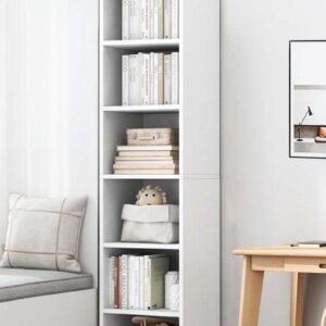 Multipurpose Handmade Engineered Wood Bookshelf Rack for Library Home or Office with 6 Layer