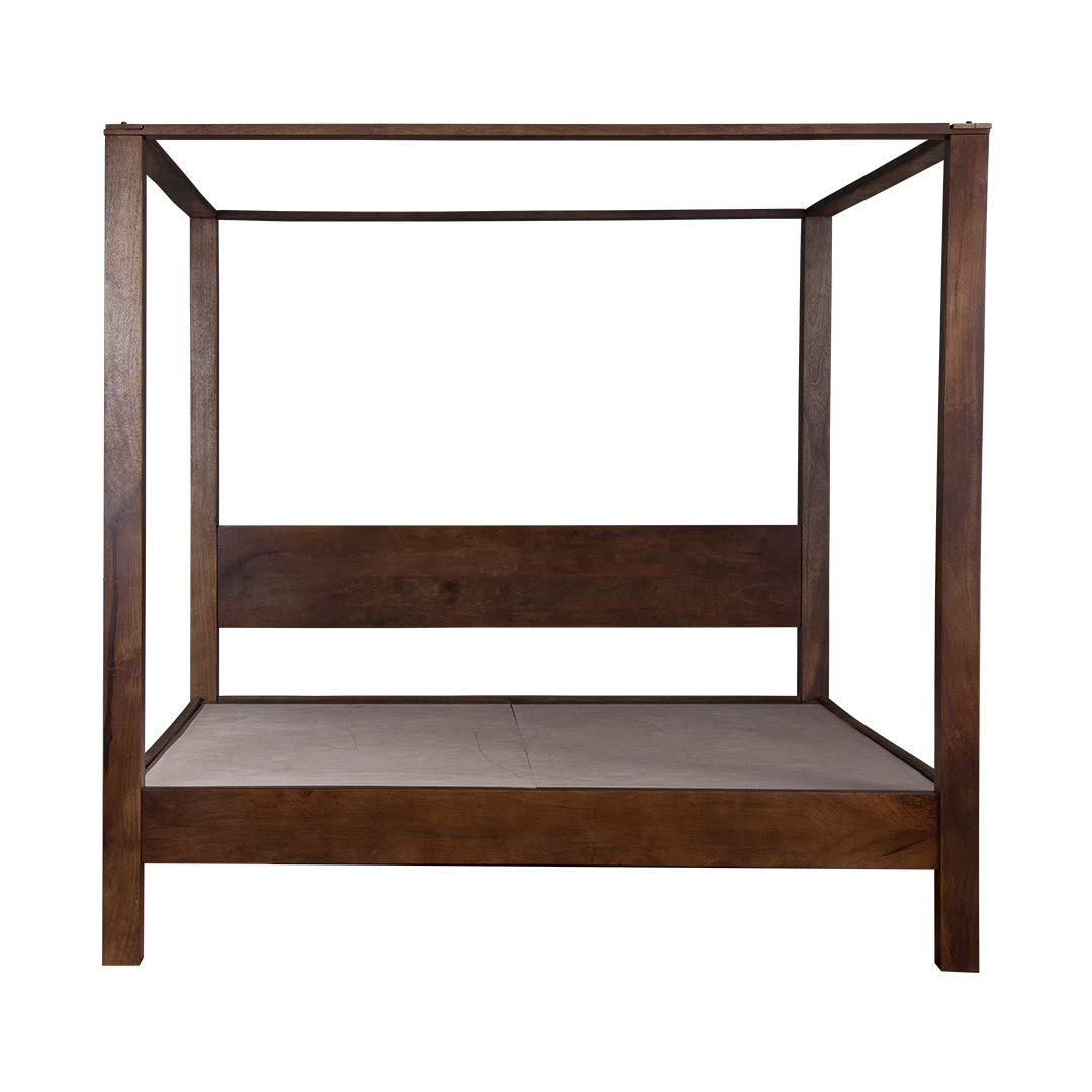Placard Royal Handmade Teak Wood Poster Bed with ( Walnut Finish ) - Image 2