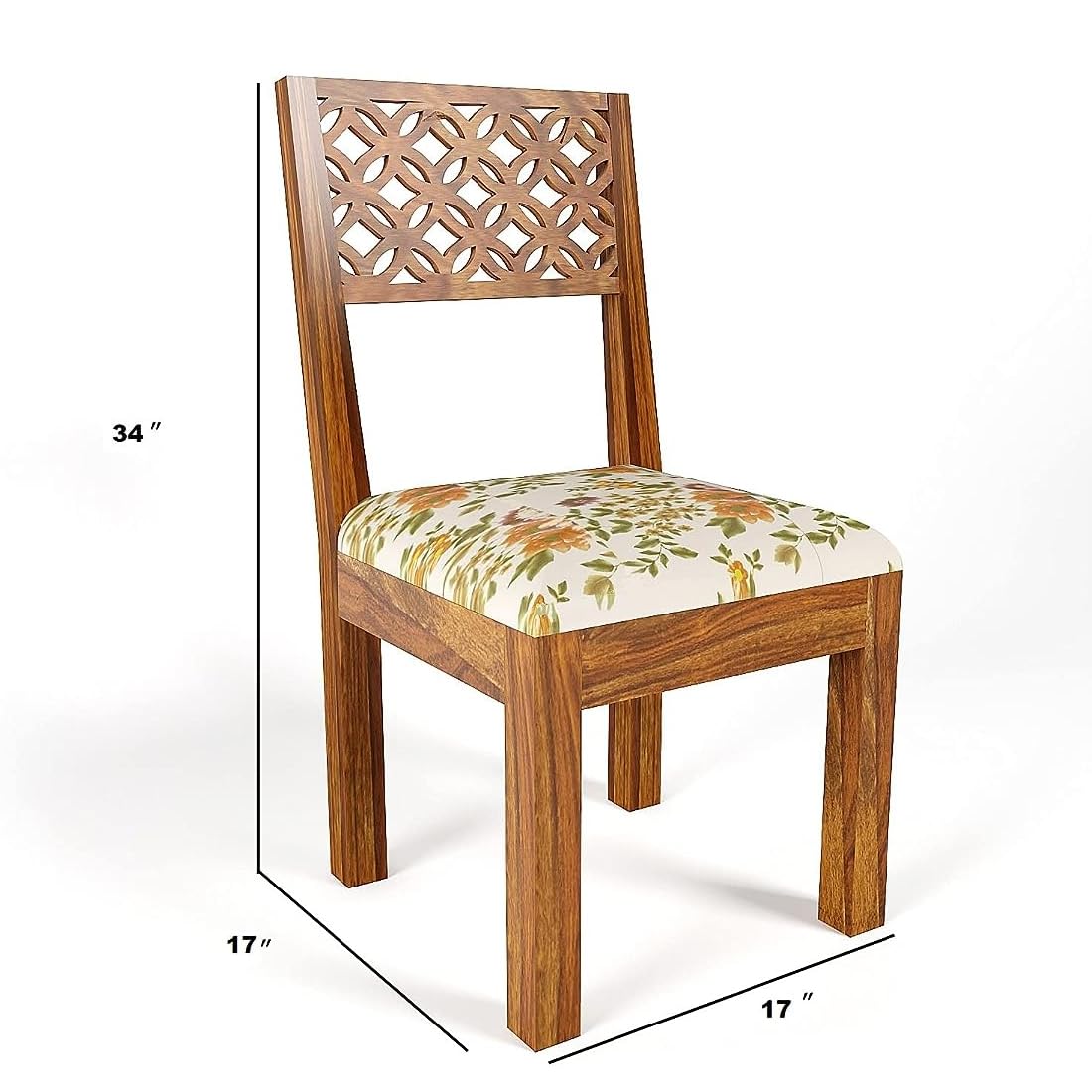 Designer Handmade Teak Wood 6 Seater Rectangular Dining Table Set with Cushions Honey Finish Modern Rustic Dining Room - Image 2