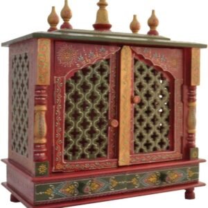 Inspirational Traditional Handmade Wooden Pooja Temple for Daily Prayers (Antique)