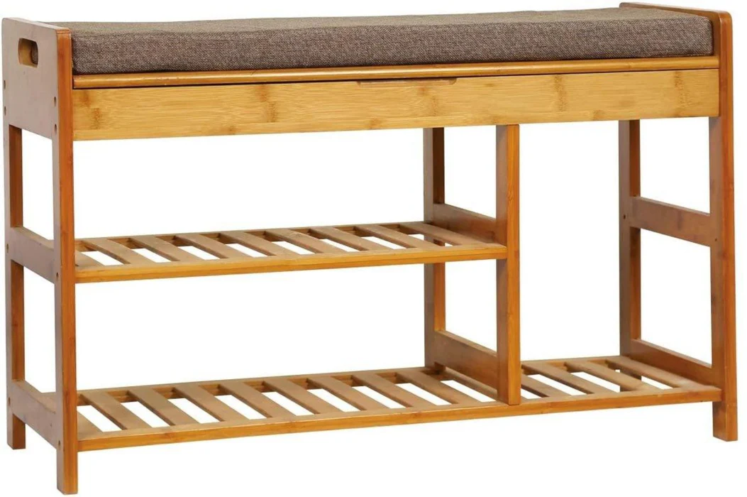 Entryway 3-Tier Organizer Shoe Rack Bench for Boots - Image 3