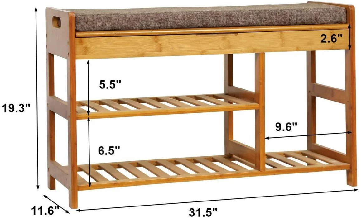 Entryway 3-Tier Organizer Shoe Rack Bench for Boots - Image 4