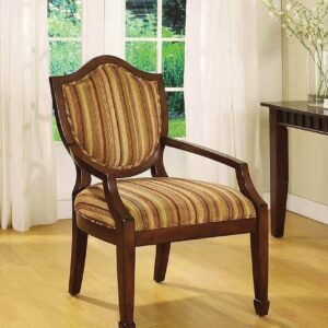 Eurafrican Style Hand Carved Teak Wood Armrest Chair for Living Room & Home Decor