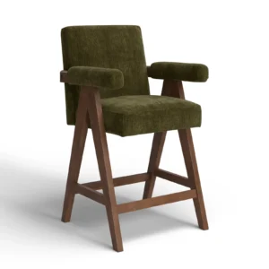 Brittniea Swivel Upholstered 25.5'' Counter and bar Stool with Solid Wood Frame