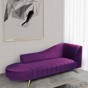 CRAFT Modern Sofa Classified Design Comfortable Lounge Couch for Living Room, Bedroom, Purple' (Teak Wood )