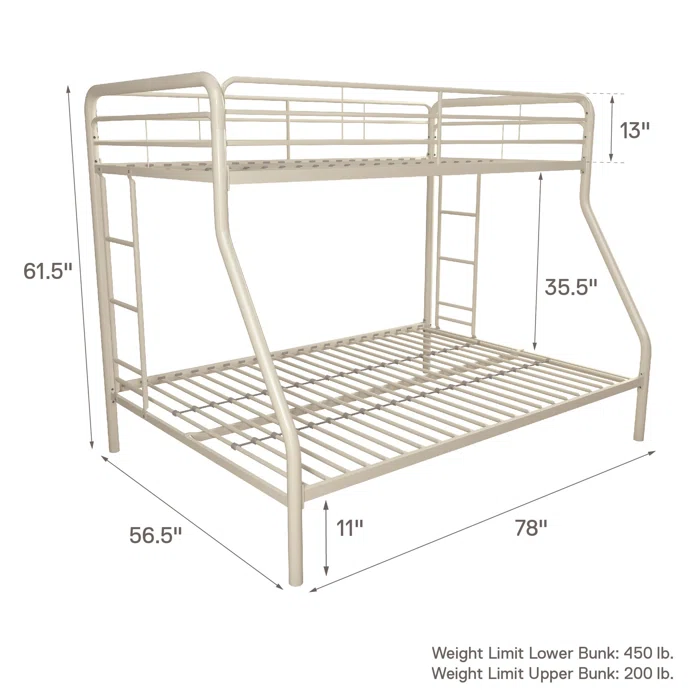 Daury Handmade Teak Wood Bunk Bed with Ladder for Adults - Image 4