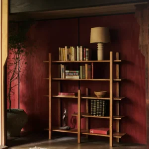 Elliot Handmade Teak Wood Bookshelf Rack for Home or Office