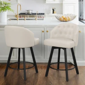 Elyanas Swivel Counter Height Bar Stools (Set Of 2)
