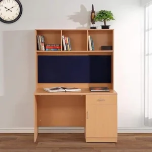Contemporary Handmade Scholar Study Office Computer Table Desk with Storage for Adults Kids Students (Brown)