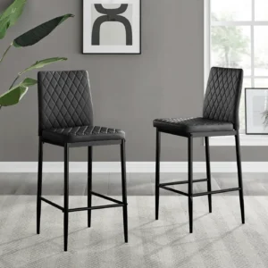 Milanos Swivel Luxury Faux Leather Breakfast Counter and Bar Stool (Set of 2)