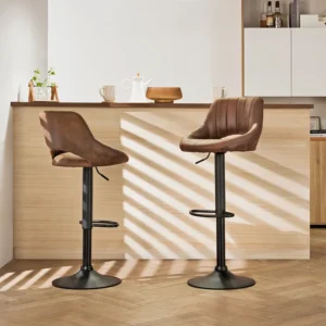 Newville Swivel Adjustable Height Bar Stool (Set of 2)