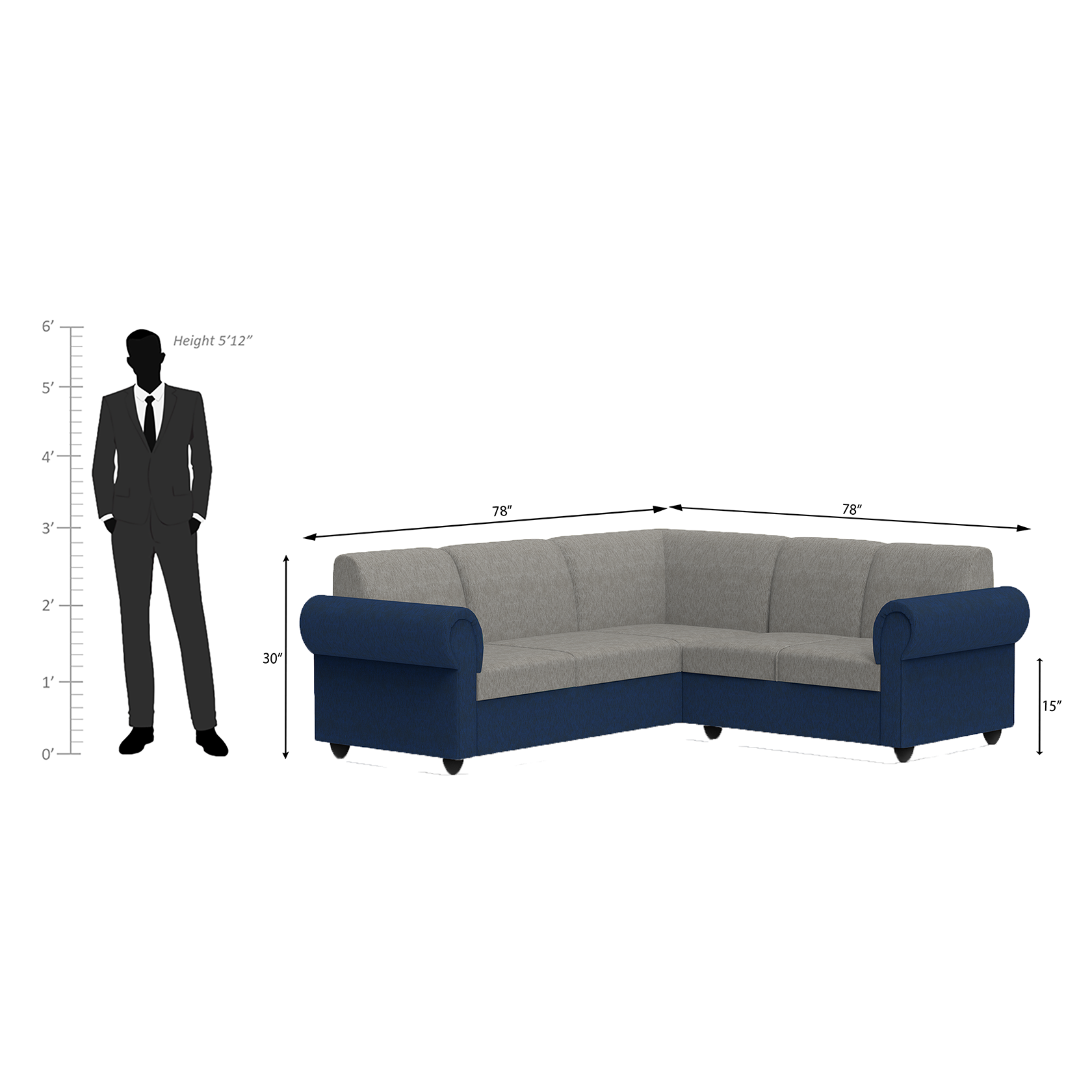 Snugy Handmade Teak Wood 6 Seater Sectional Sofa Set Luxury Living Room Spacious Sofa for Modern Interiors - Image 7