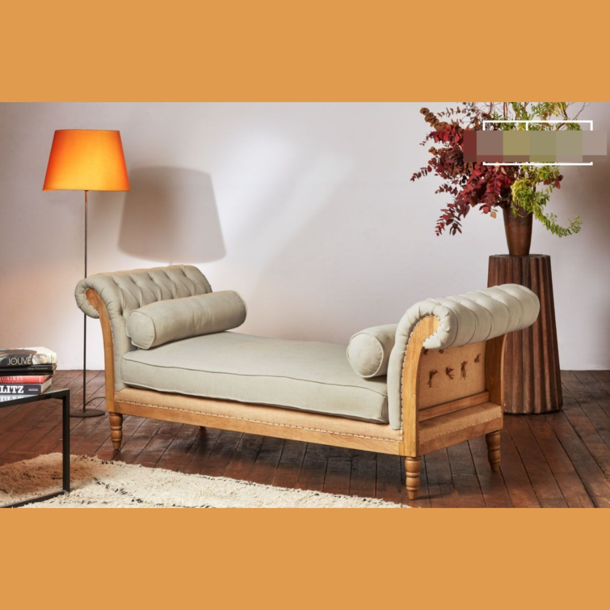 Ritzy Stylish Teak Wood 2-Seater Bench Rectangular Design with (Teak Finish)