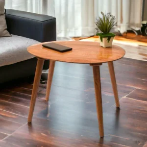 Pokily Mango Wood Oval Shape Foldable Side Table