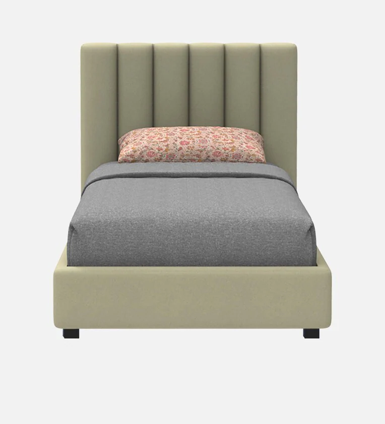 Alex Velvet Upholstered Single Bed Teak Wood Frame Luxurious & Durable Bedroom Modern Design - Image 5