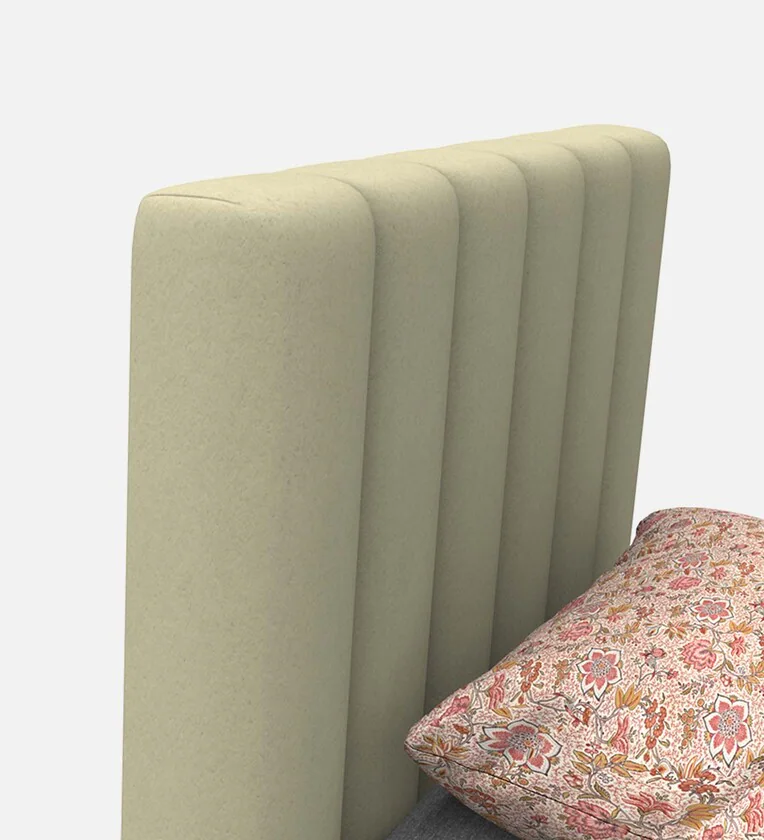 Alex Velvet Upholstered Single Bed Teak Wood Frame Luxurious & Durable Bedroom Modern Design - Image 2