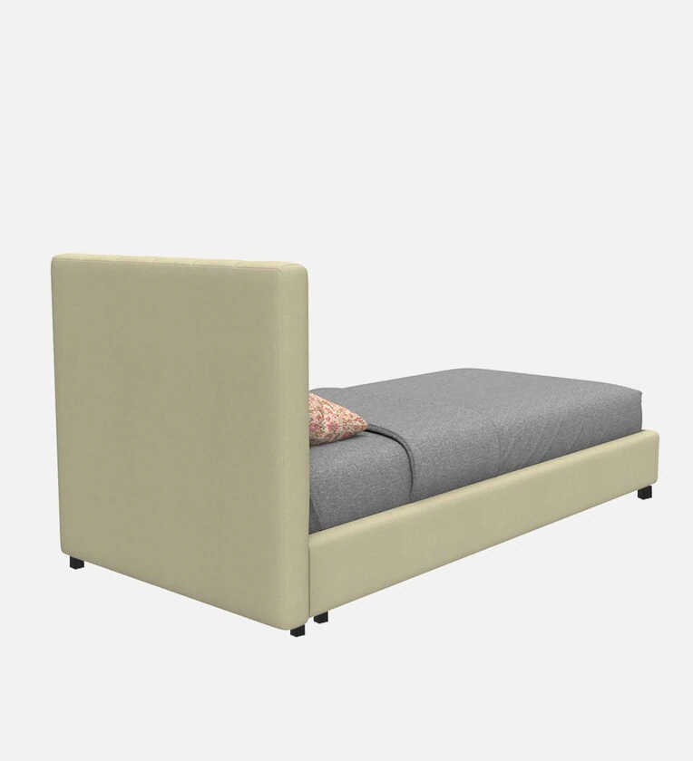 Alex Velvet Upholstered Single Bed Teak Wood Frame Luxurious & Durable Bedroom Modern Design - Image 3