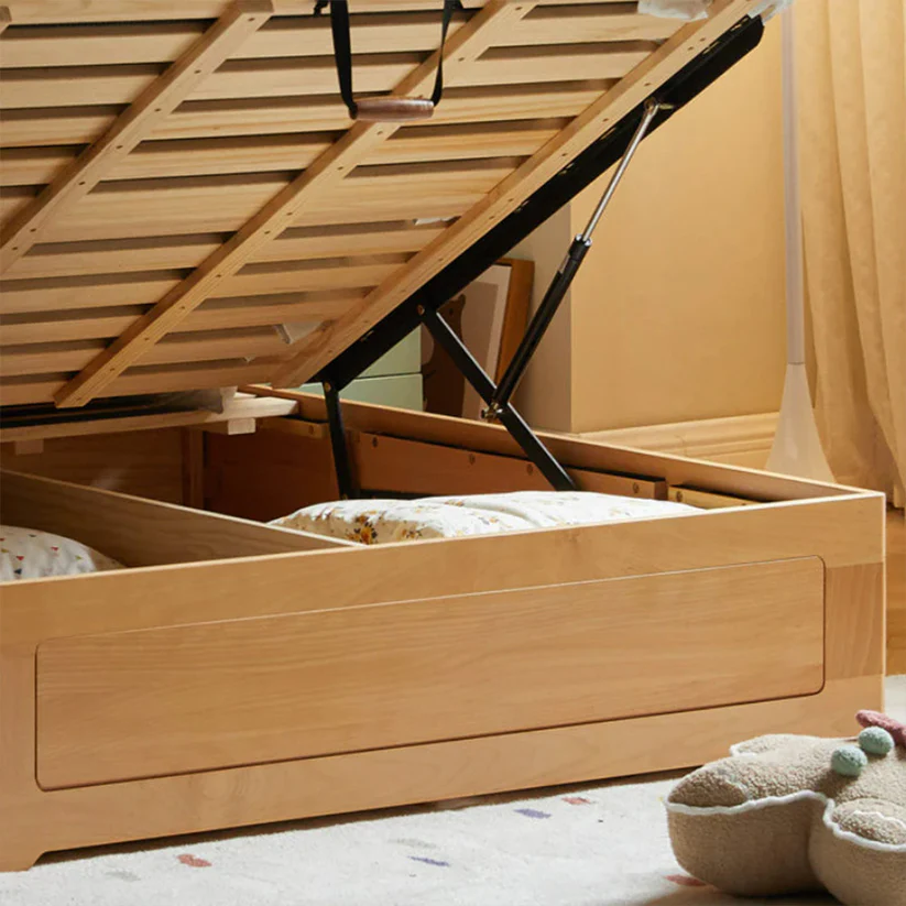 Bear Plush Look Teak Wood with Storage Kids Bed for Girls and Boys - Image 4