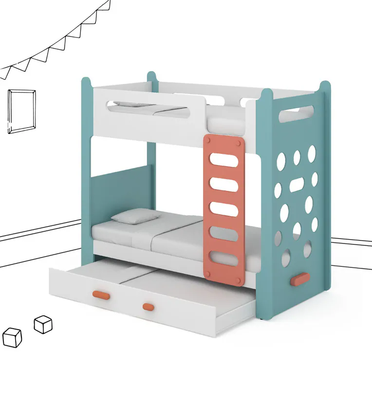 Climbr Handmade Teak Wood Bunk Bed with Storage for Kids Solid & Sturdy Space-Saving - Image 4