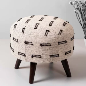 Bohemian Soft Upholstery Pouffe & Ottoman Stools Versatile Decorative Seating & Footrest for Living Room, Bedroom