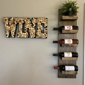 Entertaining Wooden 4 Tier Wine Racks Holder Storage Organizer Rack (Set of 2)