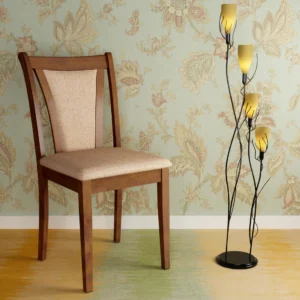 Jewel Handmade Teak Wood Dining Chair Modern Design, Perfect for Dining Room or Kitchen (Walnut Finish)