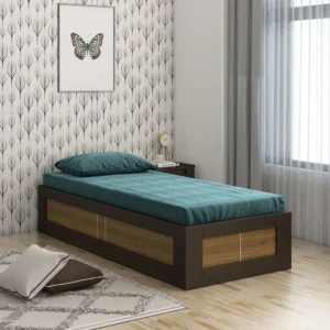 Kosmo Rex Designer Handmade Rectangular Teak Wood Diwan Bed with Storage for Living Room Bedroom