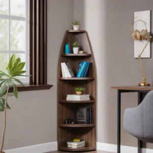 Engineered Wood Handmade Bookshelf Rack for Library Home or Office Spiced Acacia (6-Feet)