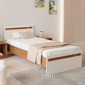 Pollo Handmade Single Bed Frame Solid Teak Wood, Durable & Eco-Friendly Design