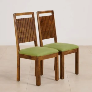 Olivia Handmade Teak Wood Dining Chair Modern Design for Dining Room or Kitchen ( Set of 2 )