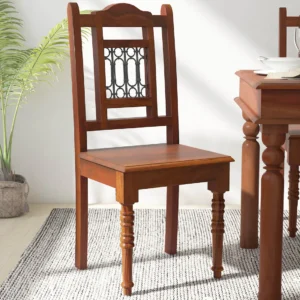 Stafford Handmade Teak Wood Dining Chair Modern Design Scratch-Resistant & Eco-Friendly for Dining Room or Kitchen (Honey Oak Finish)