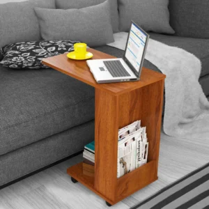 Voyager C-Shape Handmade Scholar Study Office Computer Table Desk for Adults Kids Students (with Wheels)